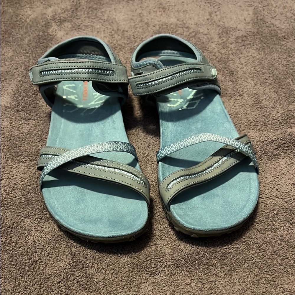 Merrell Blue Strappy Sandals